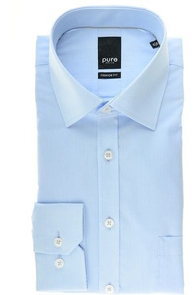 Pure Hemd - Fashion Fit - hellblau, Einfarbig