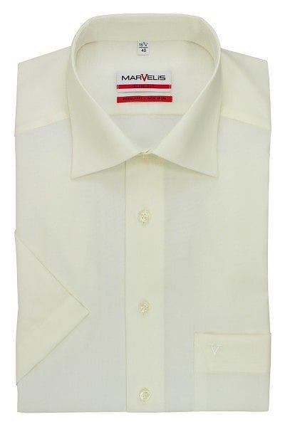 Marvelis Hemd - Modern Fit - hellbeige, Einfarbig