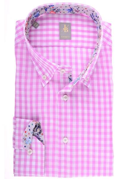 Jacques Britt Custom Fit Hemd pink/weiss, Kariert