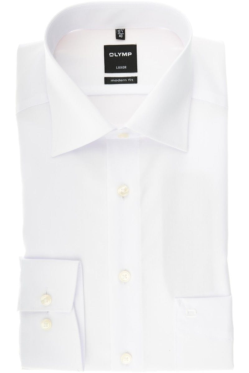 Olymp Hemd - Modern Fit - weiss, Einfarbig 37 - S Olymp Hemd - Modern Fit - weiss, Einfarbig 37 - S