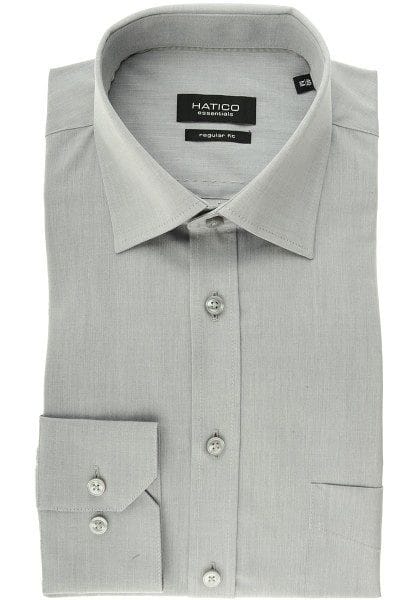 Hatico Hemd - Regular Fit - grau,