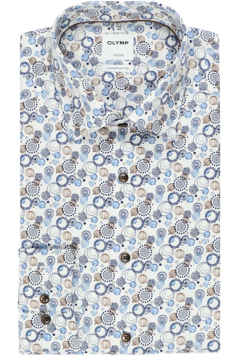OLYMP Luxor Comfort Fit Hemd braun, Gemustert 48 - 3XL OLYMP Luxor Comfort Fit Hemd braun, Gemustert 48 - 3XL