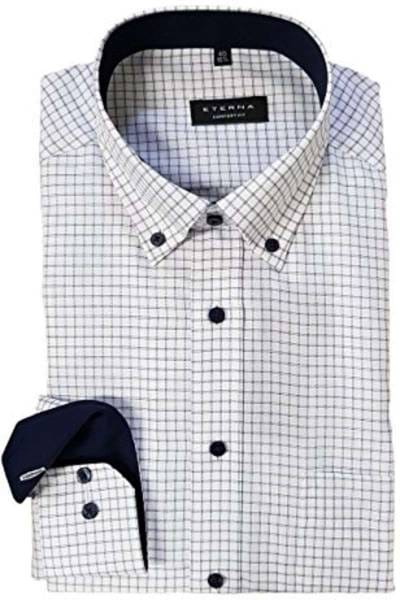 ETERNA Comfort Fit Hemd blau/weiss, Kariert