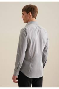Van Heusen Herrenhemd – Normale Passform, Lux-Satin Stretch, Grau, 41 Cm Hals, 91–94 Cm Ärmel