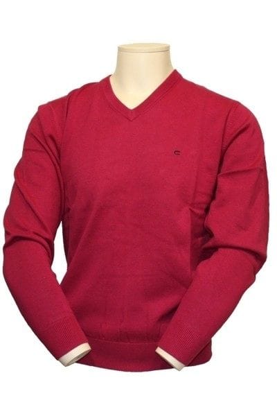 Casa Moda Strick - V-Ausschnitt Pullover - rot