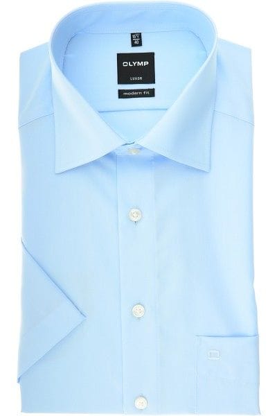 Olymp Luxor Modern Fit Hemd bleu, Einfarbig