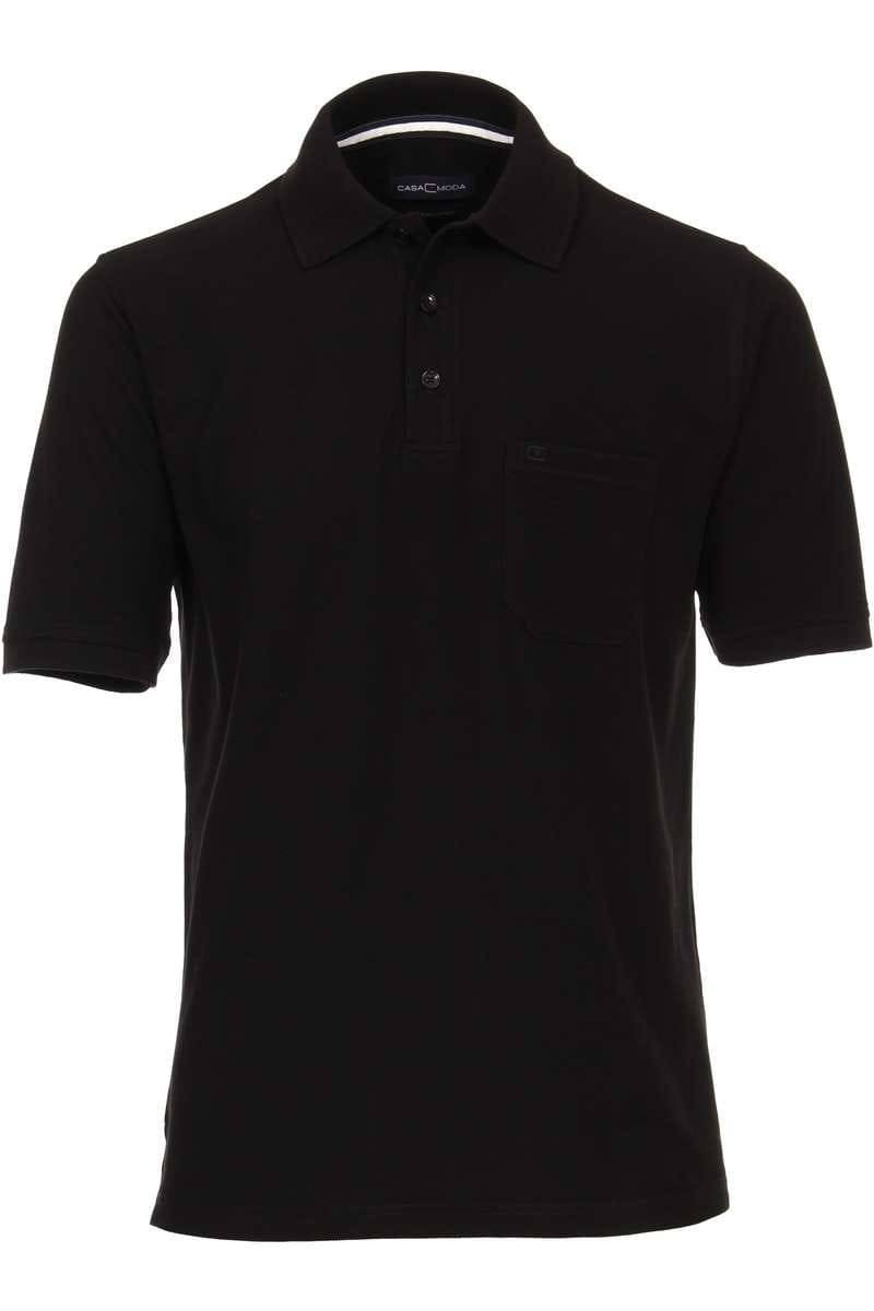 Casa Moda Poloshirt schwarz, Einfarbig