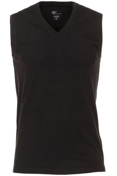Venti Slim Fit T-Shirt schwarz, Einfarbig