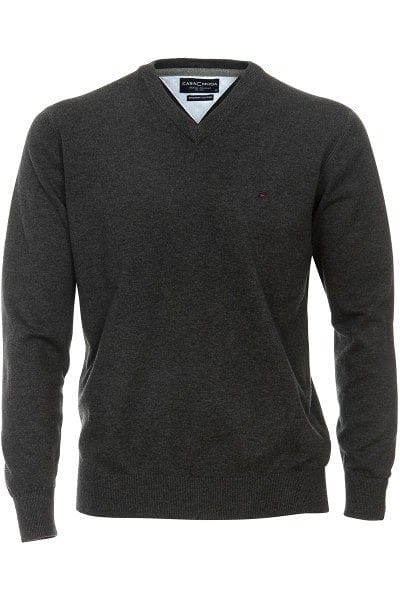 Casa Moda Strick - V-Ausschnitt Pullover - graphit