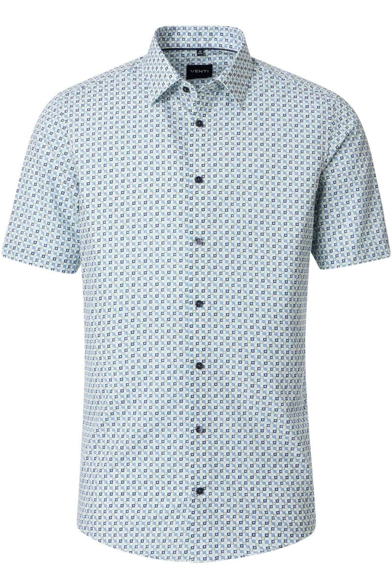 Venti Camicia Business Print Modern Fit, marrone, 38