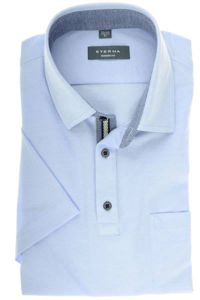 ETERNA Modern Fit Hemd blau, Einfarbig
