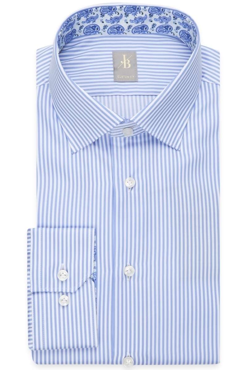 Jacques Britt Custom Fit Hemd blau/weiss, Gestreift 40 - M Jacques Britt Custom Fit Hemd blau/weiss, Gestreift 40 - M