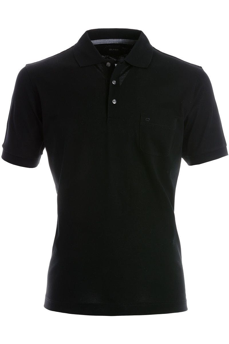 Olymp Modern Fit Poloshirt schwarz, Einfarbig