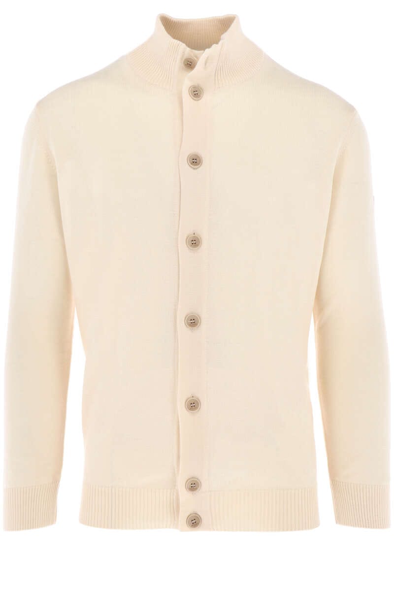 Maerz Classic Fit Strickjacke Mit Knöpfen hellbeige, einfarbig 52 Maerz Classic Fit Strickjacke Mit Knöpfen hellbeige, einfarbig 52