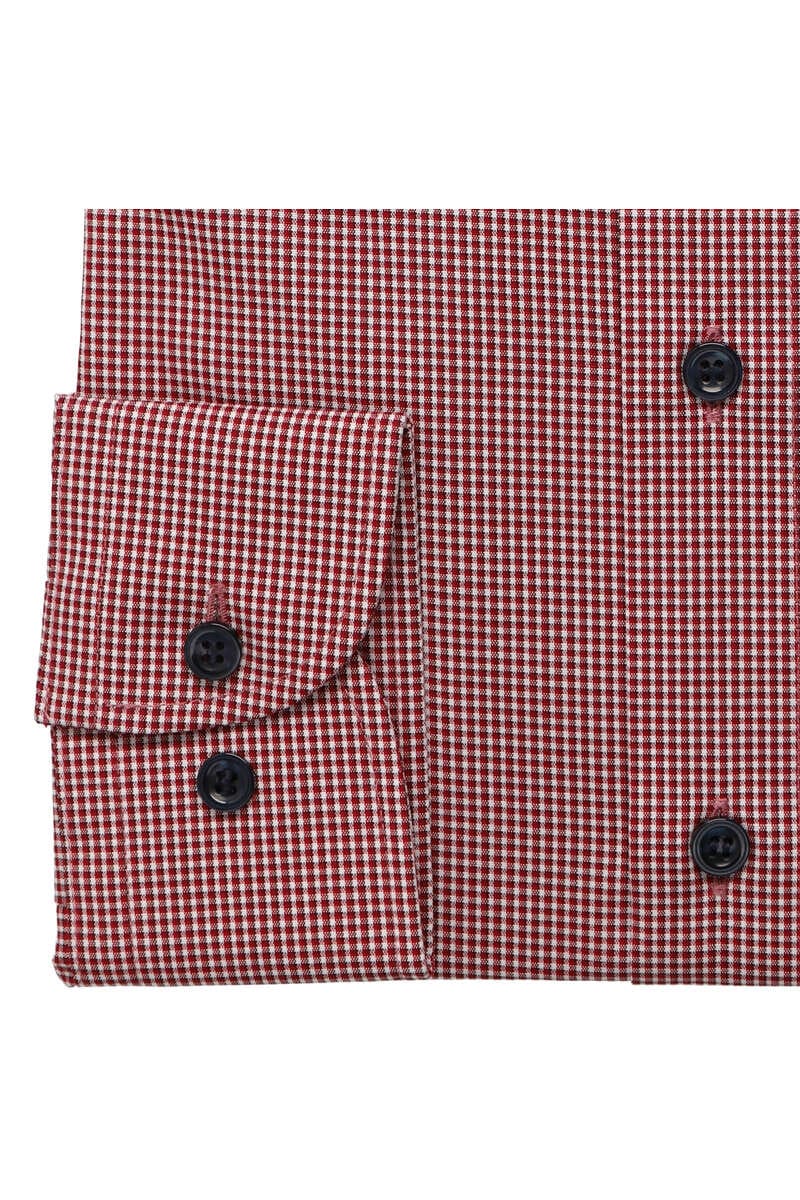 Marvelis Modern Fit Overhemd rood/wit, Ruit | Overhemden.com