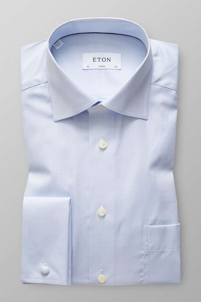 ETON Classic Fit Hemd blau, Faux-uni 43 - XL ETON Classic Fit Hemd blau, Faux-uni 43 - XL