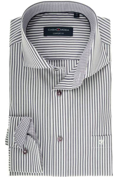 Casa Moda Comfort Fit Hemd lila/weiss, Gestreift