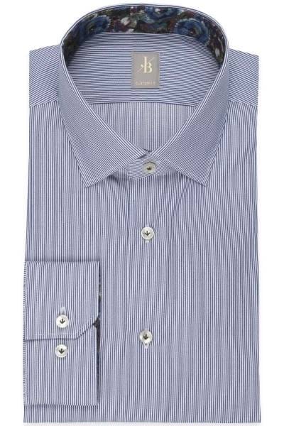 Jacques Britt Custom Fit Hemd blau/weiss, Gestreift