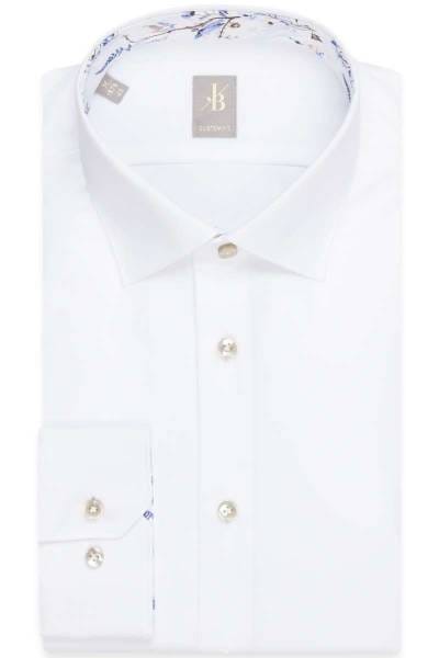 Jacques Britt Custom Fit Hemd weiss, Einfarbig