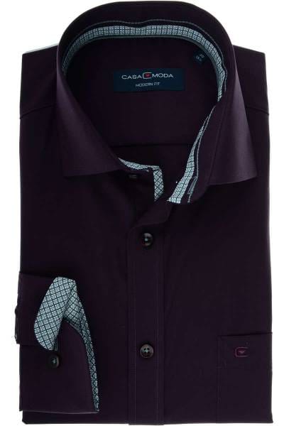 Casa Moda Modern Fit Hemd violett, Einfarbig