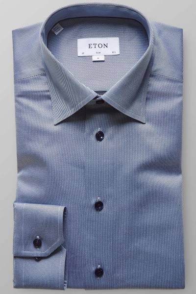 ETON Slim Fit Hemd grau, Gestreift