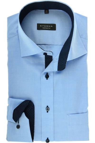 Eterna Hemd - Comfort Fit - blau, Einfarbig