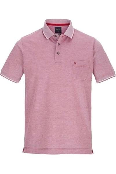 Olymp Modern Fit Poloshirt dunkelrot, Einfarbig