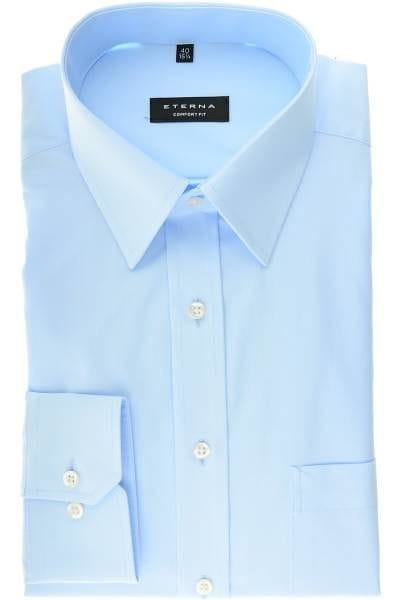 Eterna Hemd - Comfort Fit - bleu, Einfarbig