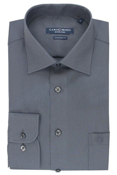 Casa Moda Hemd - Comfort Fit - anthrazit, Einfarbig