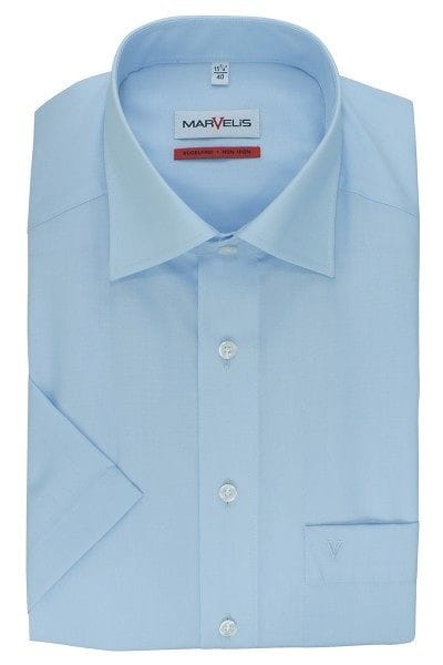 Marvelis Hemd - Comfort Fit - bleu, Einfarbig