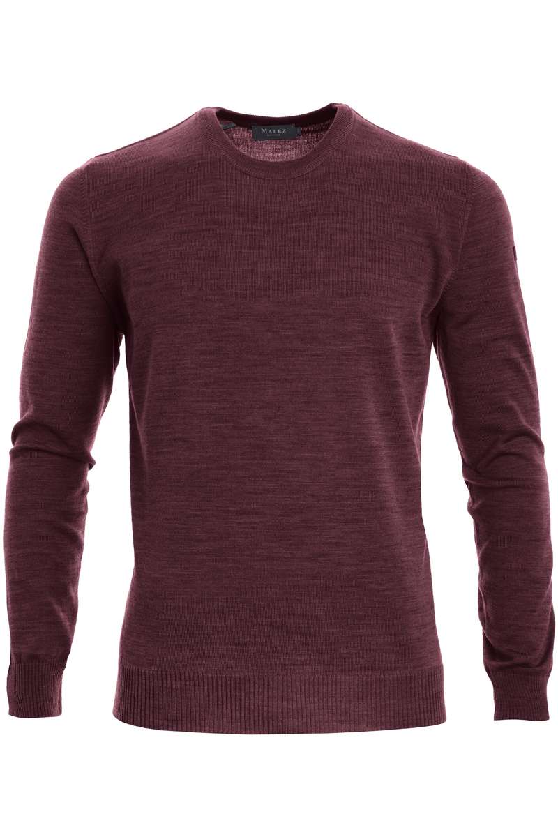 MAERZ Strickpullover Classic Fit Rundhals violett, einfarbig 52 MAERZ Strickpullover Classic Fit Rundhals violett, einfarbig 52