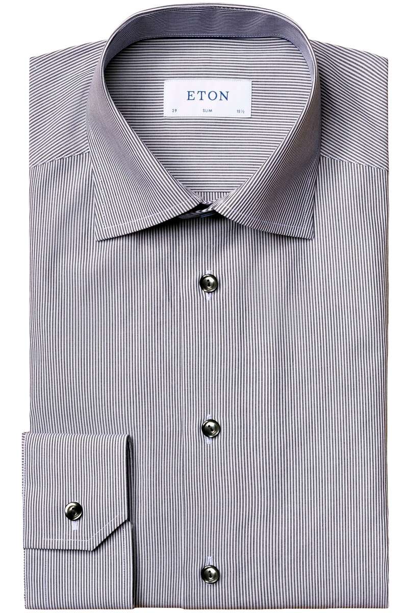 ETON Slim Fit Hemd dunkelblau, Gestreift 40 - M ETON Slim Fit Hemd dunkelblau, Gestreift 40 - M