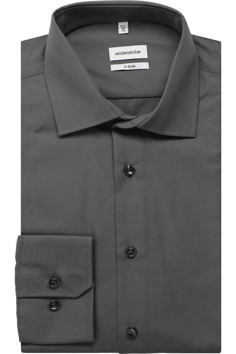 Seidensticker X-Slim Fit Langarm Mit Spread Kent-Kragen Bügelleicht Struktur-100% Baumwolle Camisa, Azul (Blau