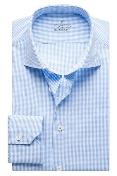 van Laack Hemd - Slim Fit - hellblau, Kariert