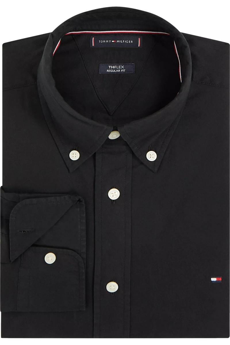 Mens Shirts Black Tommy Hilfiger Button Up Buy Tommy Hilfiger Men