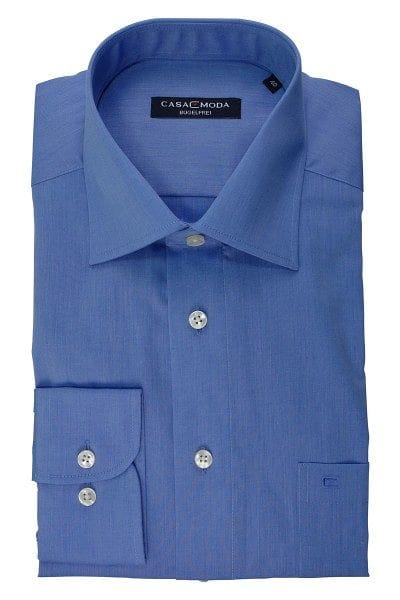 Casa Moda Hemd - Comfort Fit - blau, Einfarbig