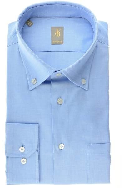 Jacques Britt Hemd - Custom Fit - blau, Einfarbig