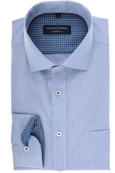 Casa Moda Comfort Fit Hemd blau/weiss, Feinstreifen