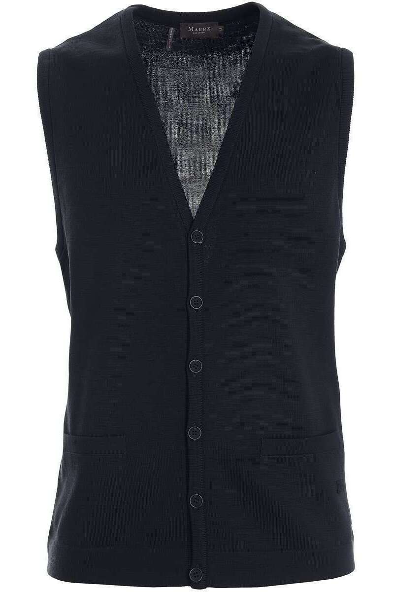 MAERZ Classic Fit Weste Knopfleiste navy, einfarbig 64 MAERZ Classic Fit Weste Knopfleiste navy, einfarbig 64