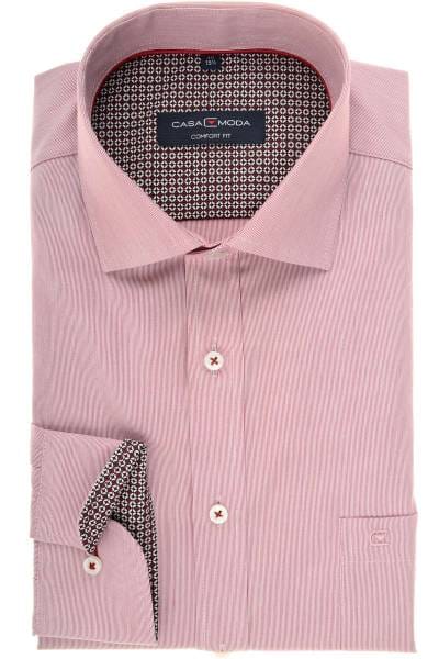 Casa Moda Comfort Fit Hemd rot/weiss, Feinstreifen
