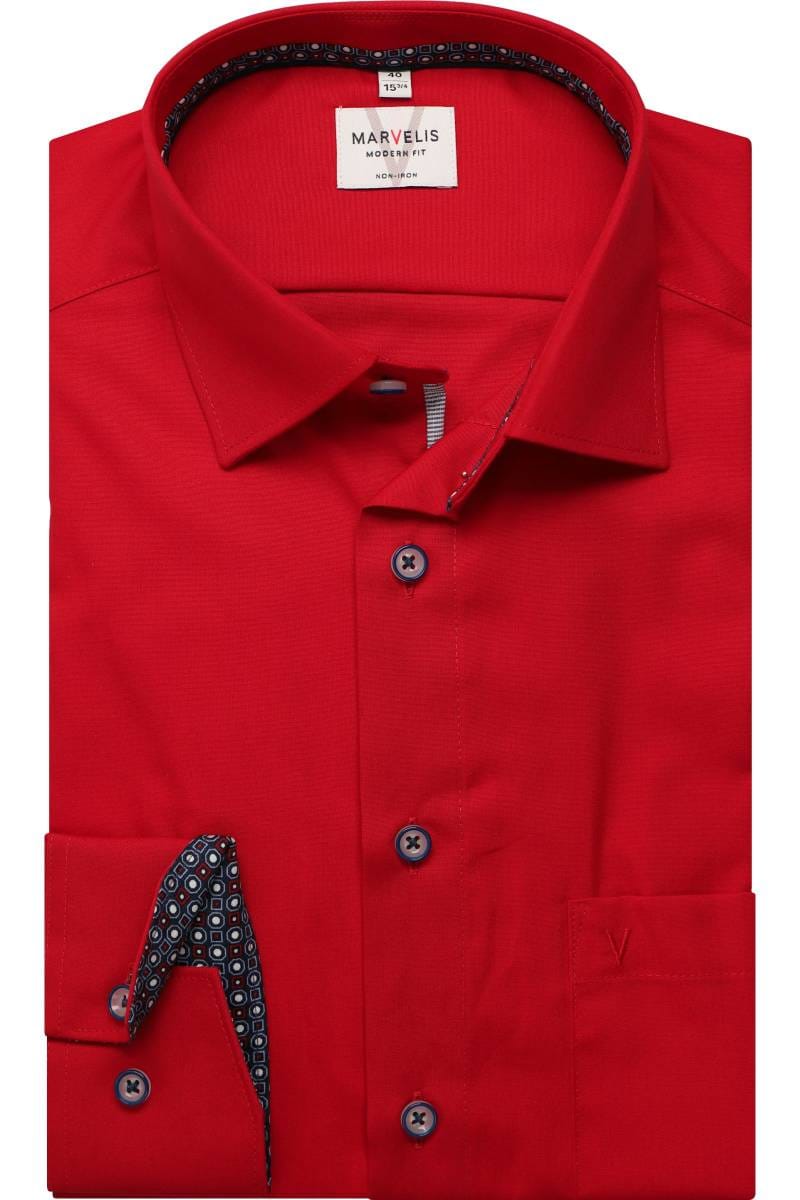 strapless open back dress Hisdern Men's Red Paisley Splicing Dress Shirt For Office Wear