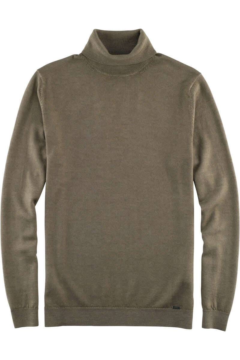 OLYMP Casual Modern Fit Coltrui olijf, Effen - Main Image
