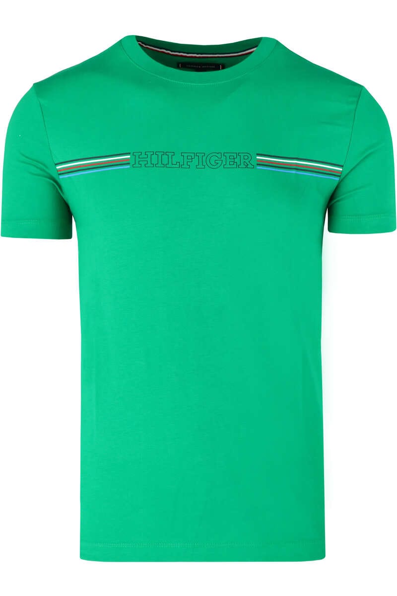 Tommy Hilfiger Slim Fit t-shirt round neck green, One Colour