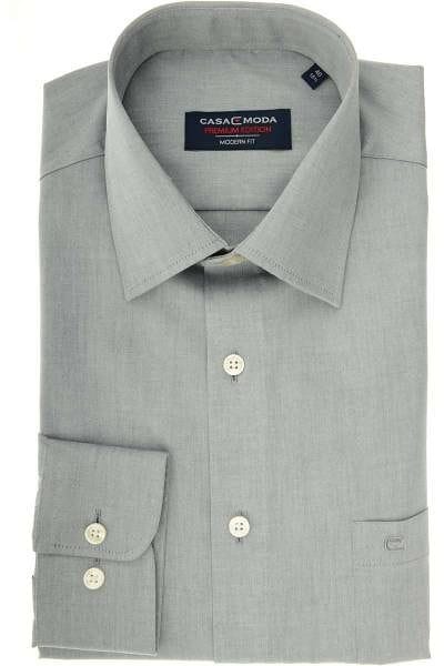 Casa Moda Modern Fit Hemd grau, Einfarbig