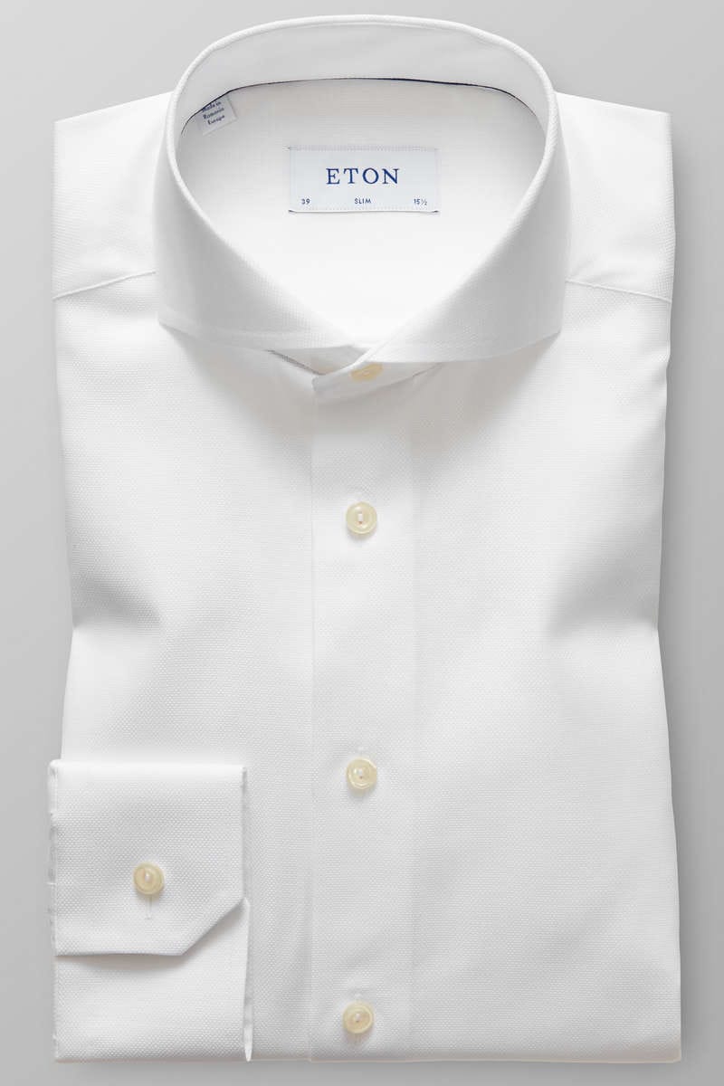 ETON Slim Fit Hemd weiss, Faux-uni 39 - M ETON Slim Fit Hemd weiss, Faux-uni 39 - M