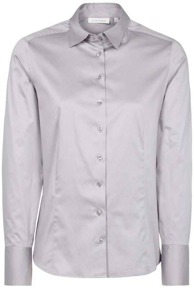 ETERNA Modern Classic Bluse grau, Einfarbig