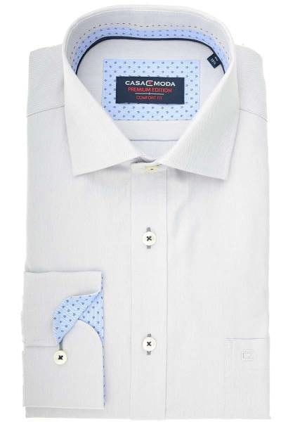 Casa Moda Comfort Fit Hemd grau, Strukturiert