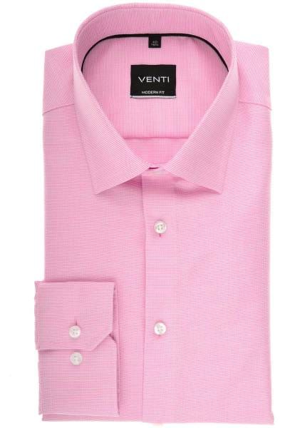 Venti Modern Fit Hemd pink, Faux-uni