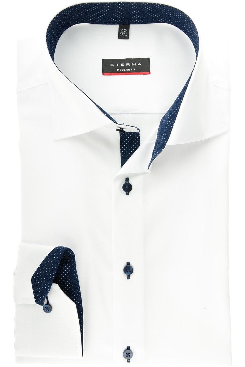 Eterna Hemd - Modern Fit - weiss, Einfarbig 42 - L Eterna Hemd - Modern Fit - weiss, Einfarbig 42 - L