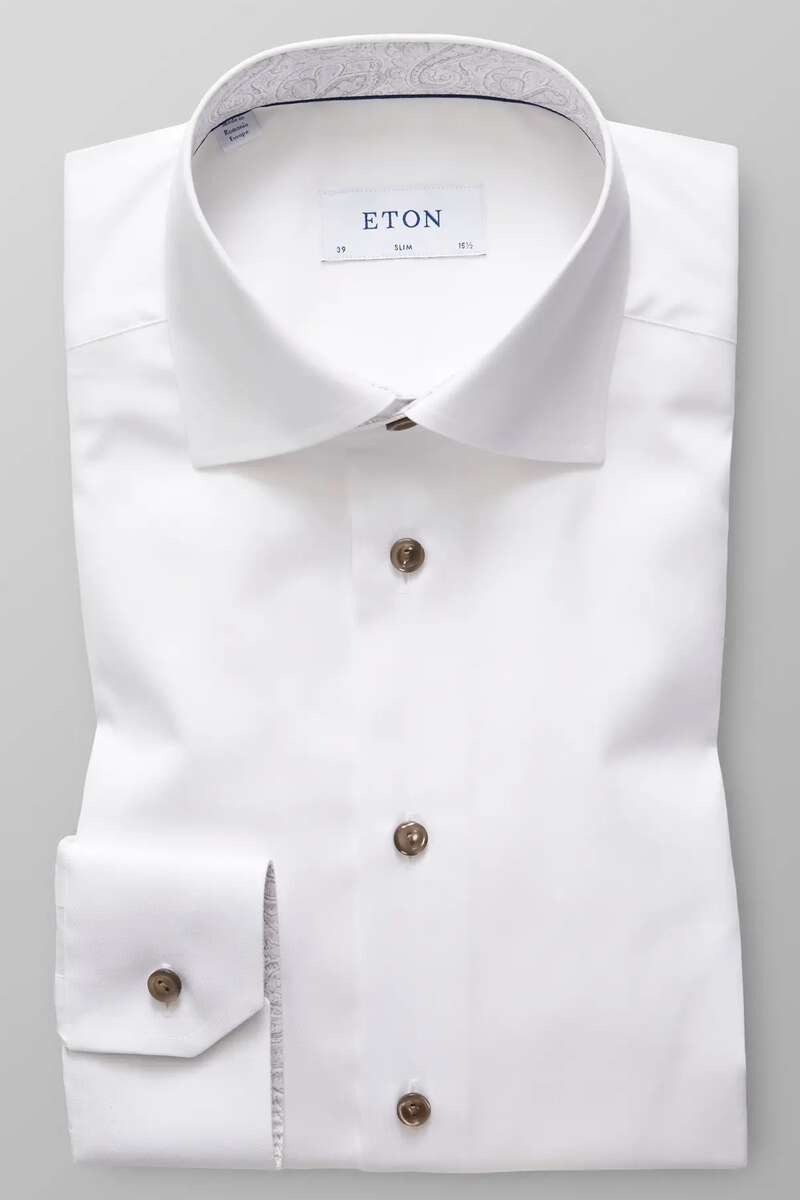 ETON Slim Fit Hemd weiß, Einfarbig 40 - M ETON Slim Fit Hemd weiß, Einfarbig 40 - M